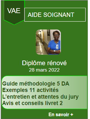 VAE Aide soignant(e) nouveau diplome rénové